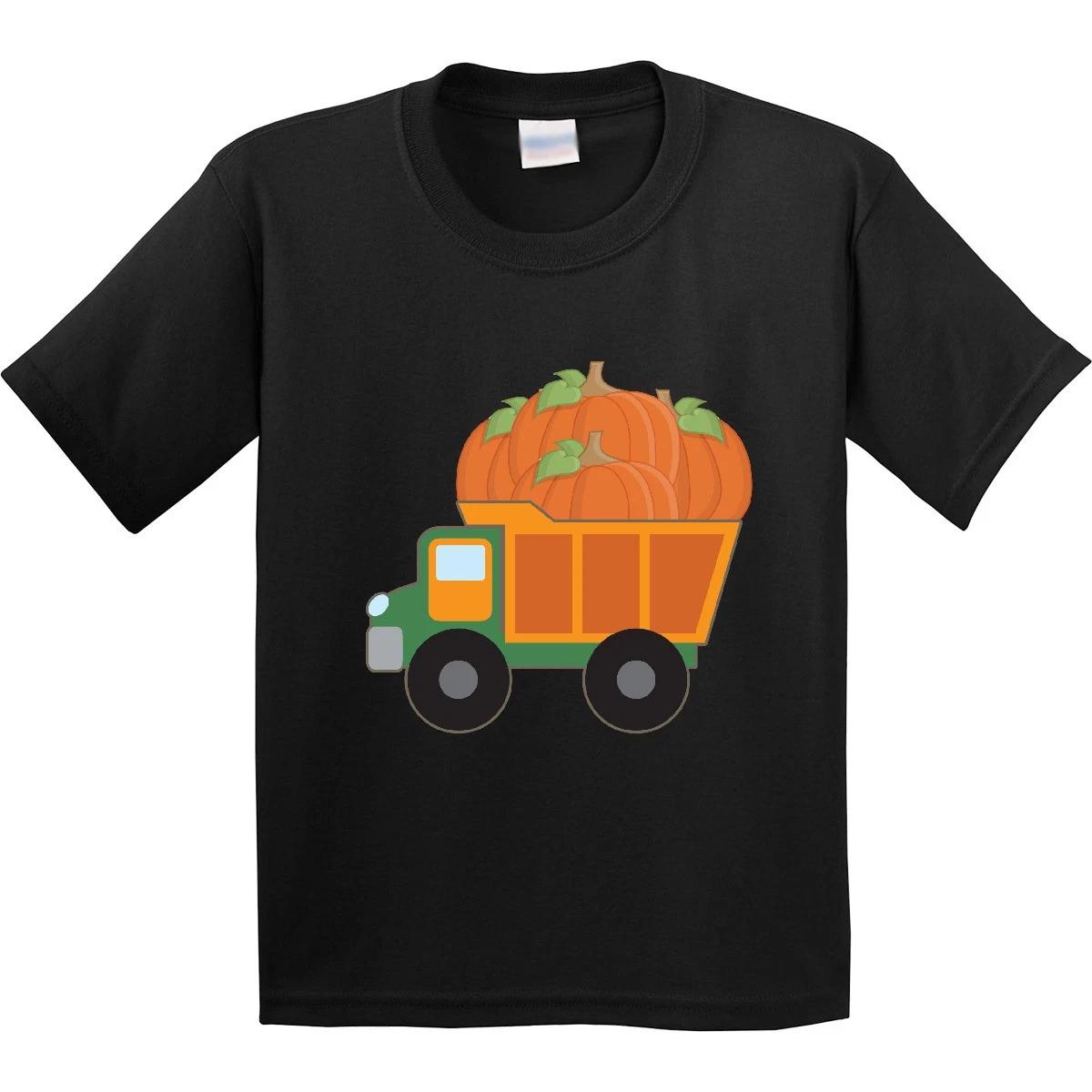 Inktastic Pumpkin Truck Thanksgiving Halloween Youth T-Shirt Fall Party Tee Kids 110
