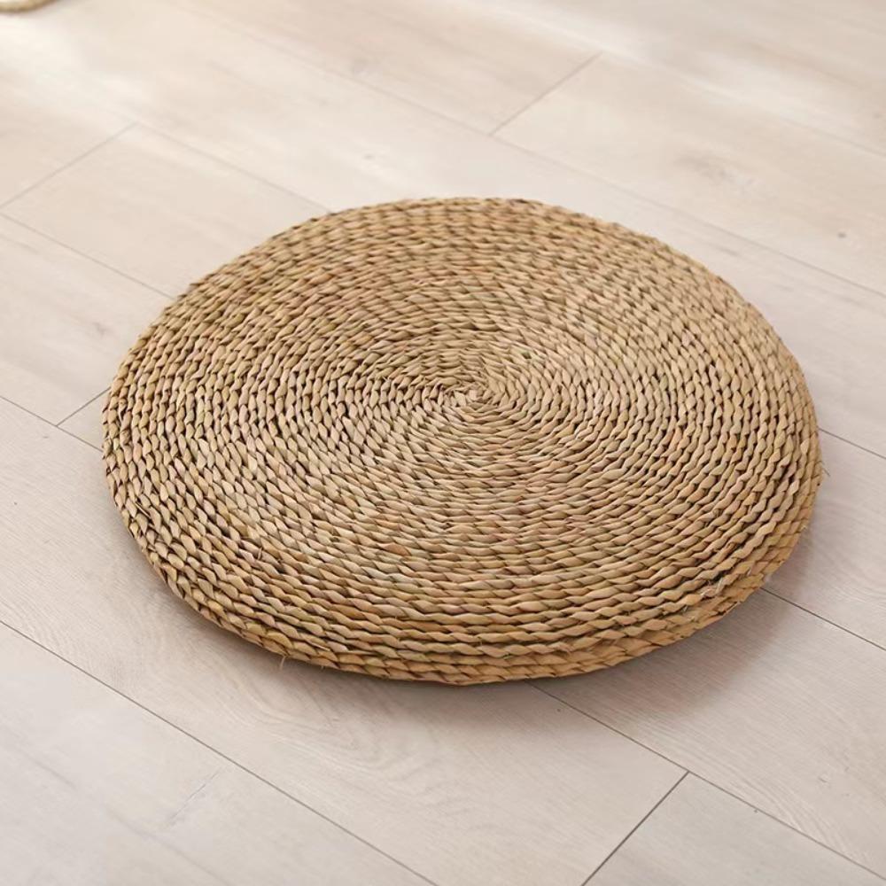 Japanese-style Straw Weaving Sitting Cushion Thickened Seat Cushion Yoga Seat Mat Living Room