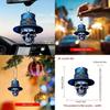 Vintage Flat Acrylic Surface Skull Car Pendant For Halloween Decor Vehicle