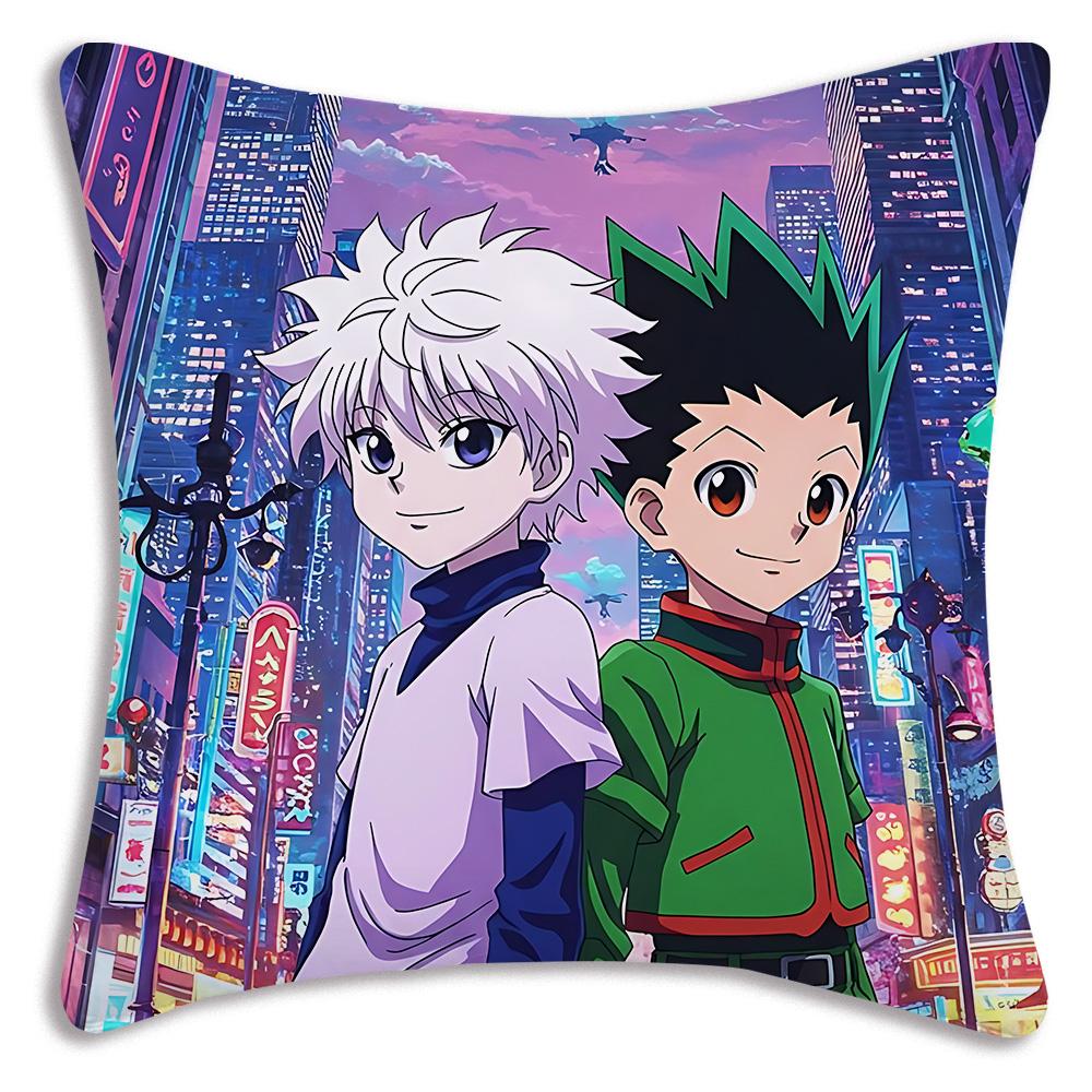 Anime For h-Hunter X HunterS Pillow Covers Cartoon Sofa Decorative Home Double-sided Printing Short Plush Cute Cushion Cover