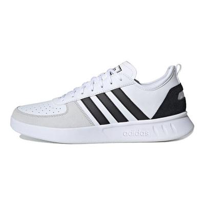 Court 80s Piele Suedeză Rezistent la Alunecare Durabil Pantofi de Tenis cu Talpă Joasă Bărbați Adidași Negru Alb Gri FW2871
