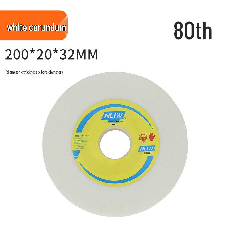 Tabletop Knife Sharpener with Corundum Grinding Wheel (150/200/250), Brown/White, Bench Grinder Disc