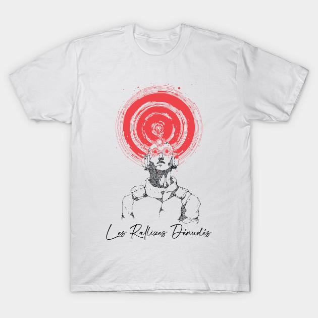 Men Black Print T-shirt -Les Rallizes Dénudés- No-Cut Transfer Paper Print Cotton Tshirt M белый