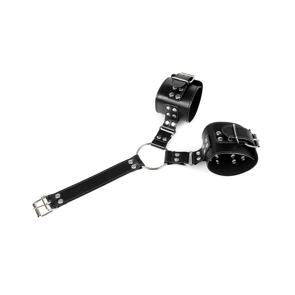 Product Hand and Neck Restraint Handcuffs Collar Restraint SM Goods Restraint Goods SM Play Training Restraints Bondage Back Shackles Neck Shackles