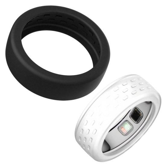 Smart Ring Cover 2 Pcs Silicone Protector for Oura Ring5, Ultra-Thin Sleeve, Durable Protection Scratch Resistant Waterproof All Round Daily Women Men