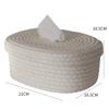 1Pc Nordic Sle Handmade Cotton Thread Tissue Box Living Room Coffee Table Storage Box Round Shape Household Organizer Box