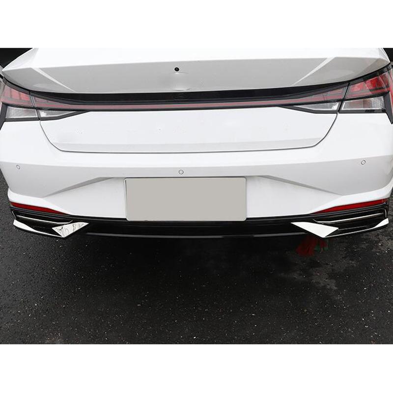 For Hyundai Elantra Avante ABS/Steel Eyebrow Rear Exhaust Muffler Tip Pipe Trim Decoration Fog Light Accessories