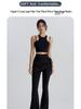 High-Waist Butt-Lifting Yoga Pants with Skirt Overlay for Women - Flared, Tight-Fitting, Anti-Exposure Fitness & Pilates Wear