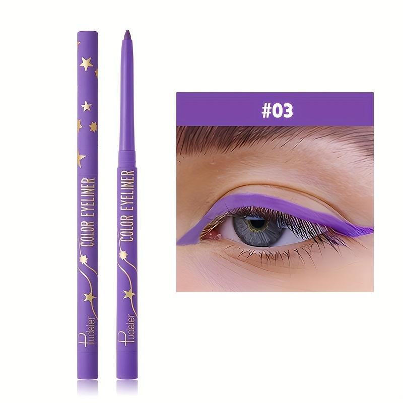Pudaier Long-Lasting Waterproof Colored Eyeliner Is Easy To Outline The Eyes Without Smudging. It Is Suitable for Valentine'S Day And Music Festivals.