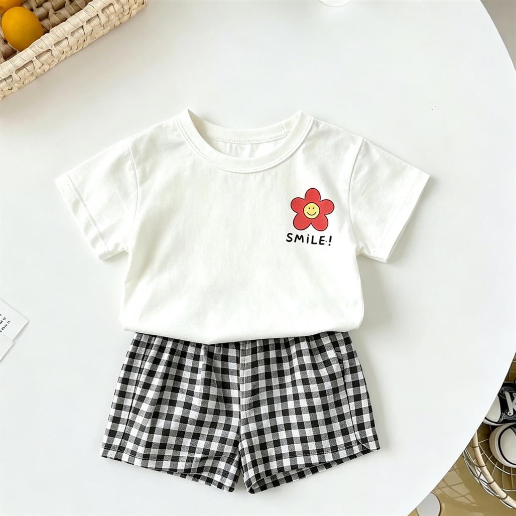 Two-piece Shorts Set 2026 Summer Clothing Cute T-shirt Paired with Shorts New Casual Outfit 100