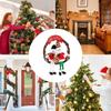Christmas Rattan Wreath Artificial Christmas Wreath Decorations Front Door Wall Hangable Wreath Santa Claus Snowman Doll Wreath