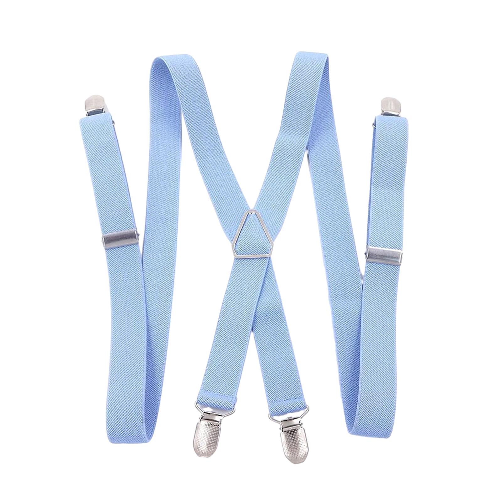 

Adult Suspenders for Skirt Jeans Elastic Thin X Shape Back Suspender for Men Woman Heavy Duty Belt Christmas Gifts небесно-голубой