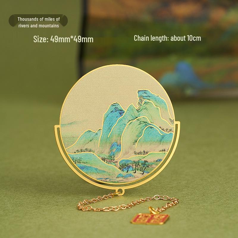 Klassisches chinesisches Metall-Lesezeichen - Belohnung für Grundschüler & Geschenk für Lehrer, Inspiriert von nationalem Stil und Design des Palastmuseums