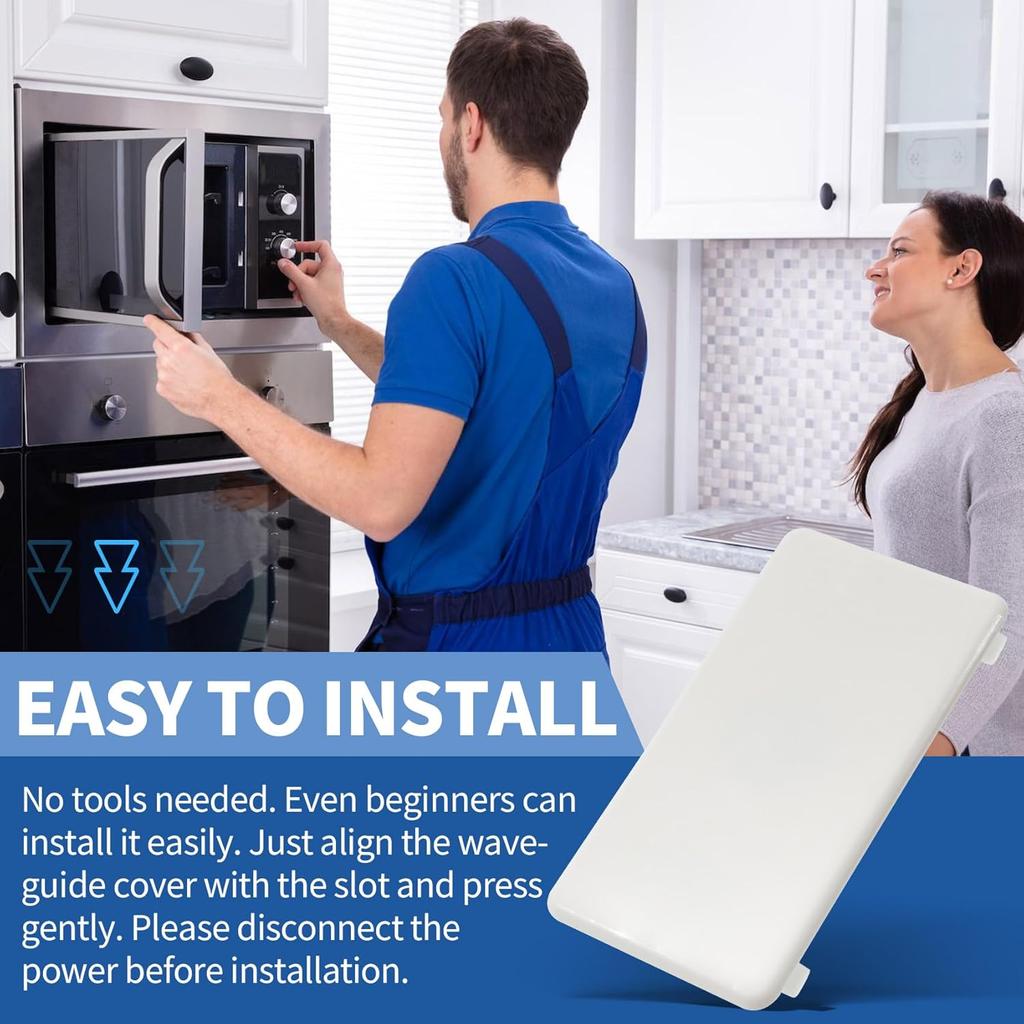 W10533497 3021428 Microwave Inlet Cover Replacement Compatible with Whirlpool Maytag WMH73521CW YMMV4205FW, WPW10533497 Microwave Oven Wave Guide