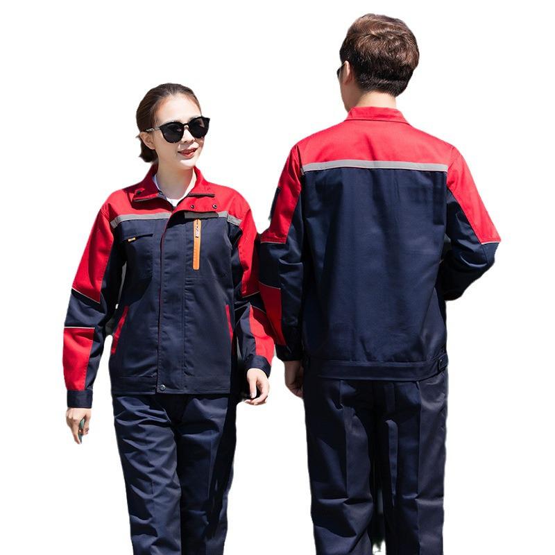 Dirt-Resistant Reflective Workwear Set for Autumn/Winter - Durable Clothing for Construction and Auto Repair
