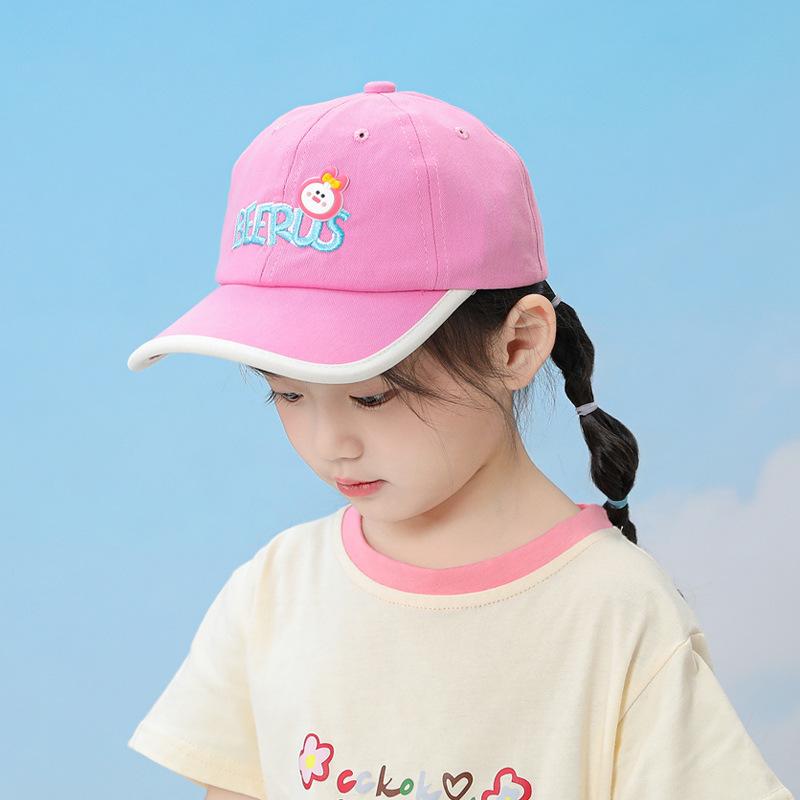 1097 Children's Hats Spring and Summer Peaked Caps Boys and Girls Cartoon Cute Baseball Caps Outdoor Sunshade Sun Protection Caps