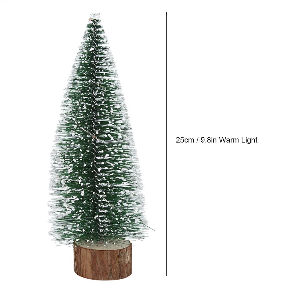 Stolní LED světla Mini vánoční stromek Dekorace Domov Vánoční festival Dárek Ozdoba 25cm / 9.8in