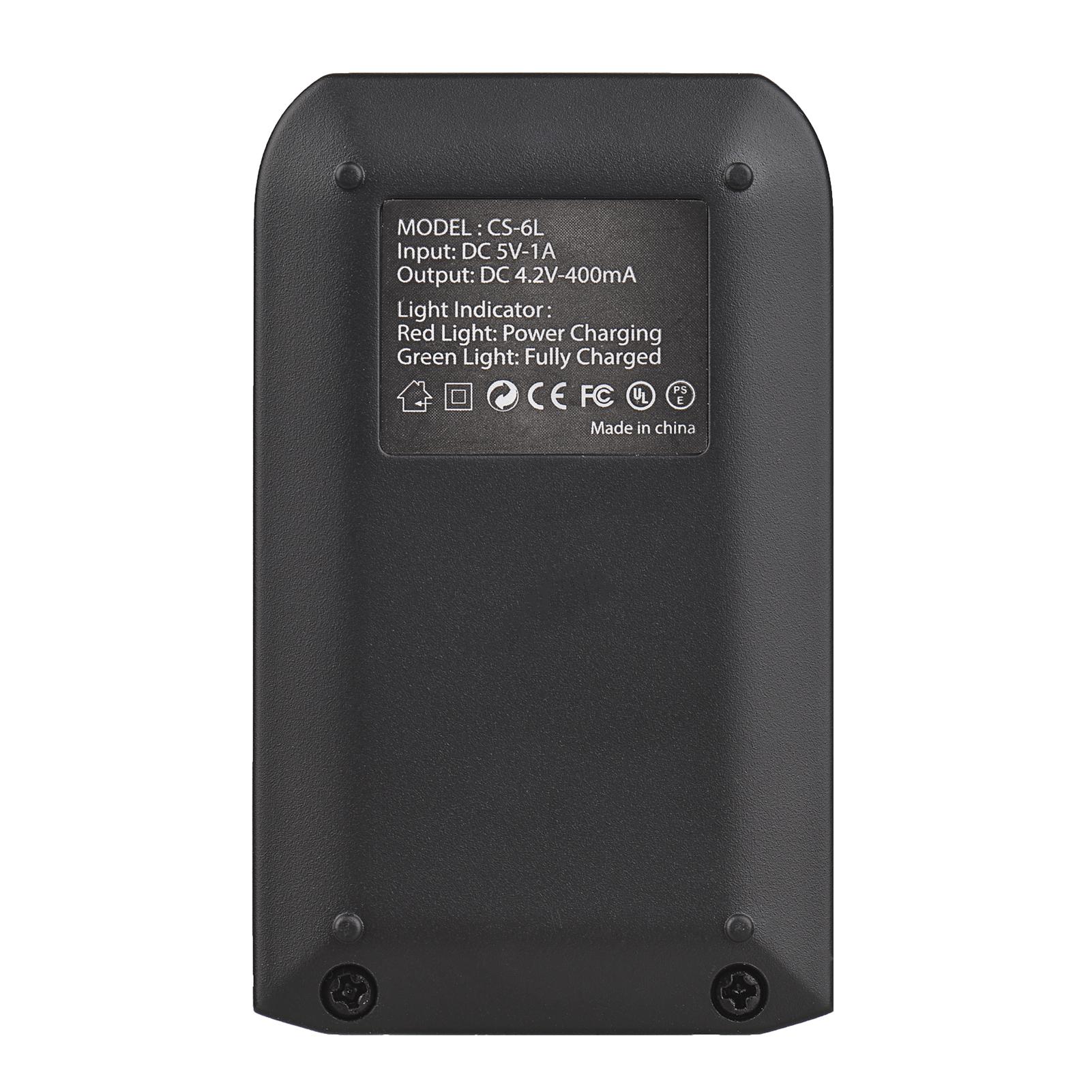 

Mini Portable NP 6L Battery Charger with Indicator Light USB Charging Cable чёрный