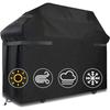 AIMOONSA Waterproof BBQ Cover 145x61x117 Cm - 420D Oxford, Windproof, Tear-resistant, Straps
