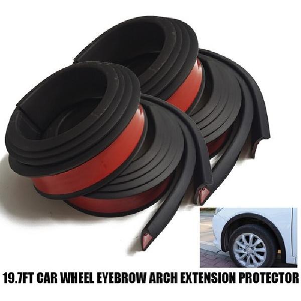 4x Fender Flares Trim Wheel Arch Trim Rubber Fender Trim Wheel Eyebrow Protector