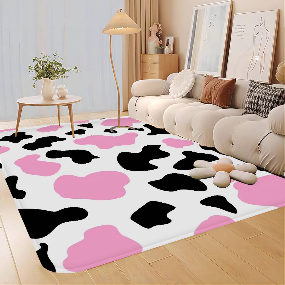cartoon Cow Pattern cute Kitchen Mat Kids Room Bedroom Decoration Balcony Anti-Slip Doormat Living Room Alfombra