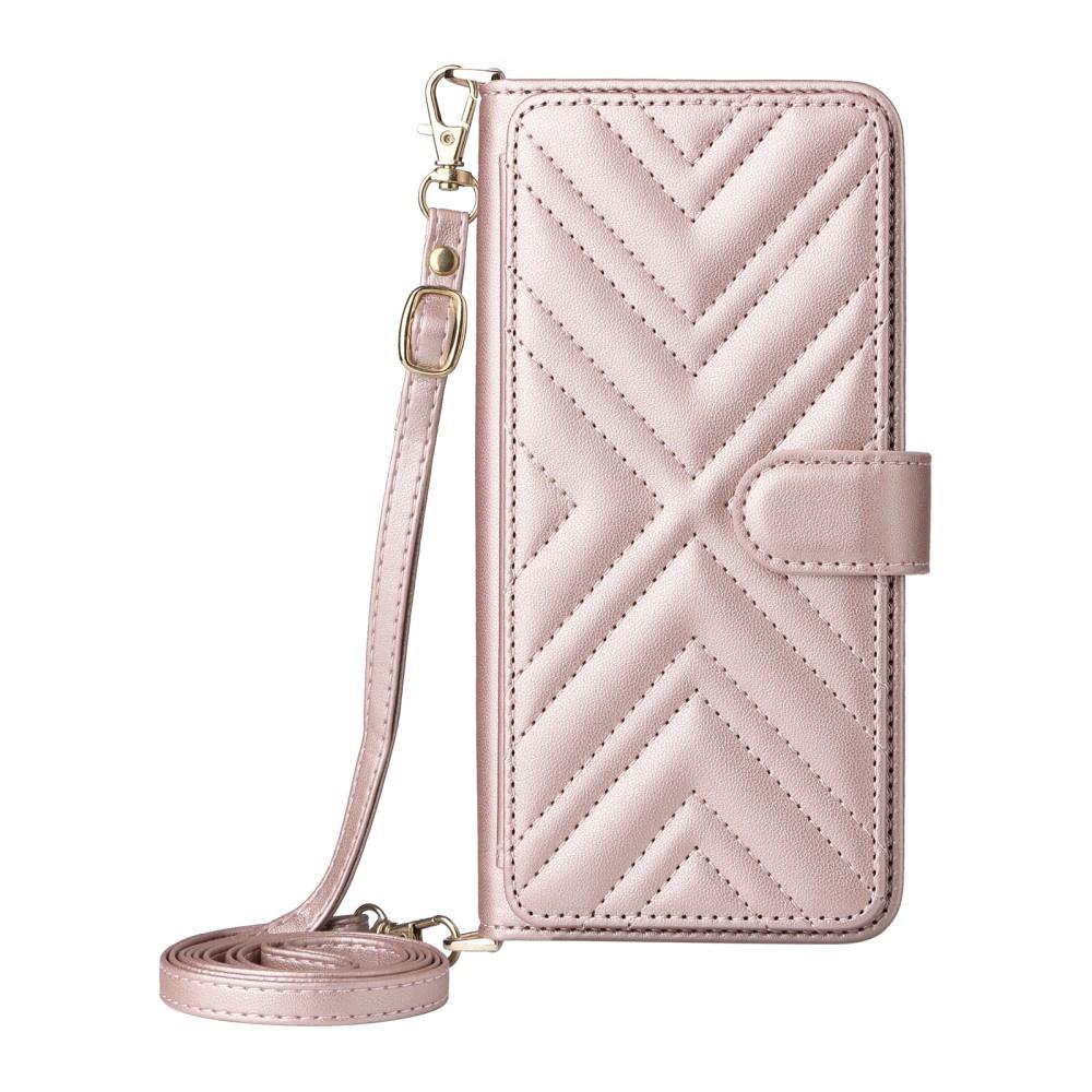 Oppo Reno 13 Pro 5G Flip Case, Crossbody Leather Wallet, Pink