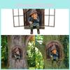Cute Elf Out The Door Naughty Gnome Garden Art Statue Tree Hugger Outdoor Home Yard Decoration
