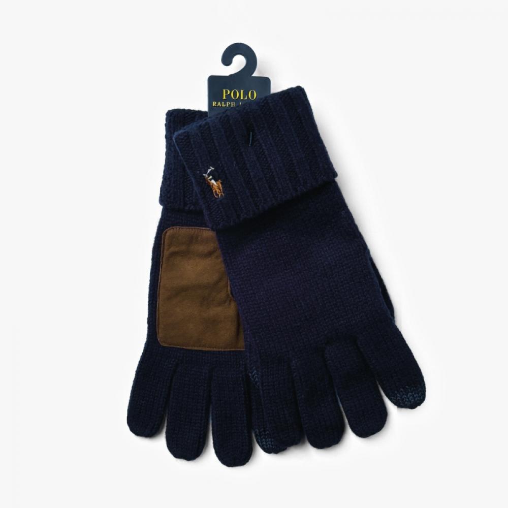 Polo Ralph Lauren Pc0494 433 Pony Touchscreen Leather Patch Gloves