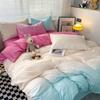 Korean Style Bedding Set Four-piece Gradient Color Bedding Sheet Pillowcase Duvet Cover Set Twin Full Queen King Super King Size