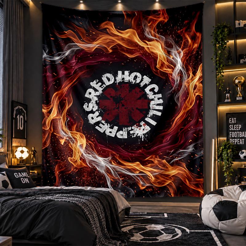 Arazzo da Appendere alla Parete Stampa Hot Chili Peppers Tessuto per Soggiorno Camera da Letto Decorazione per la Casa