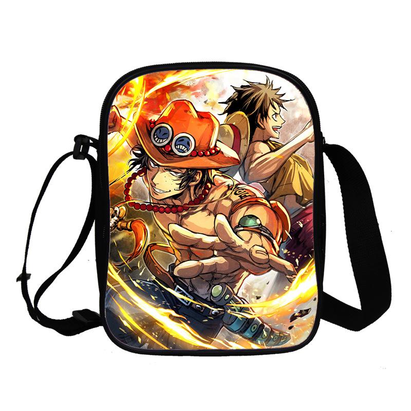 Animation Peripheral Messenger Bag, Primary And Secondary School Student Schoolbag 3D Full Color Printing Double-Layer Shoulder Bag Portable
