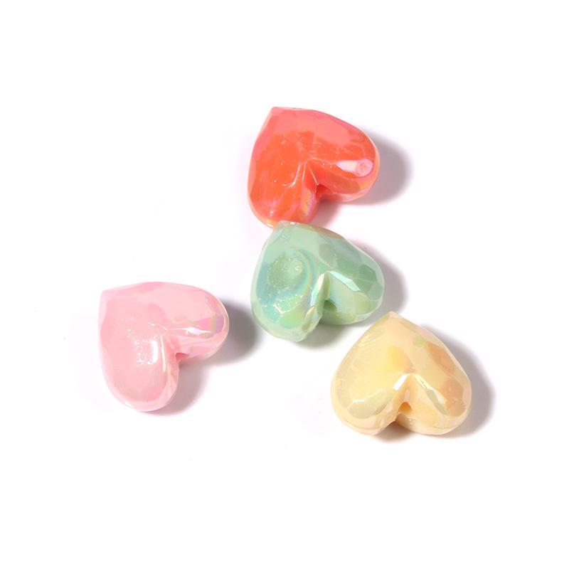 AB-Plated Acrylic Star and Bow Beads for DIY Necklaces and Hairpins