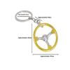 Mini Steering Wheel Keychain Bright Metallic Finish Wear Proof Key Pendant for Boyfriends Birthday Surprise Gift