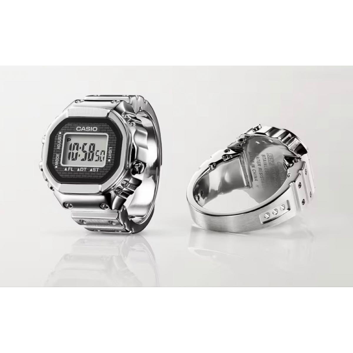 Used CRW-001-1JR Casio Ring Watch Ring Type G-SHOCK Silver Silver RING WATCH CASIO
