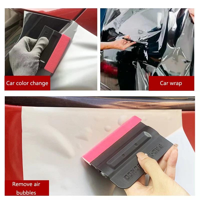1 Pcs Magnetic Card Squeegee Felt Cloth Edge Squeegee No Scratch Applicator Car Window Tinting Film Tools