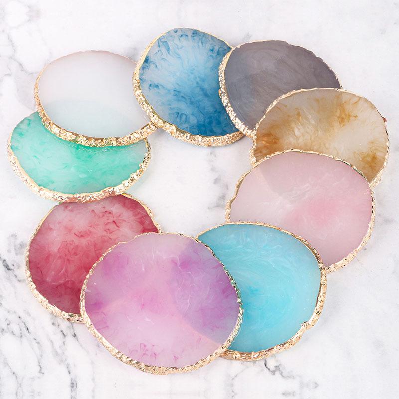 Nail Color Palette Resin Color Palette Crystal Nail Display Board Tools Nail Color Palette Resin Agate Stone Nail Art Palette