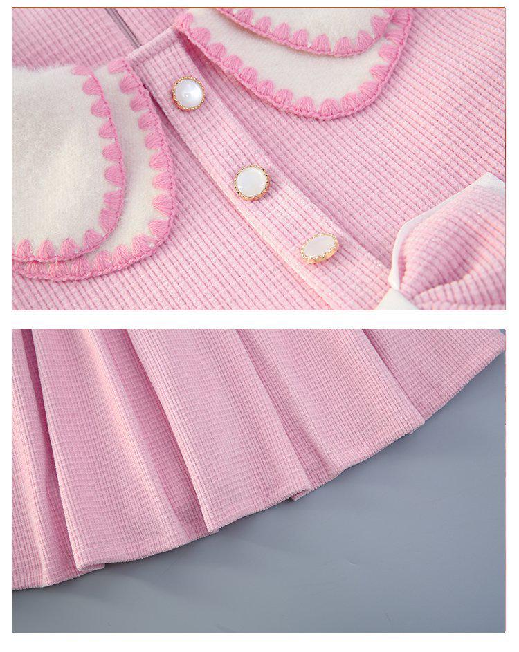 Girls' New Year's Princess Suspender Dress Set - Autumn/Winter