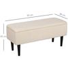 57L Teddy Fleece Storage Ottoman - Cream