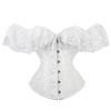European Lace Strapless Shapewear Evening Gown with Fishbone Corset