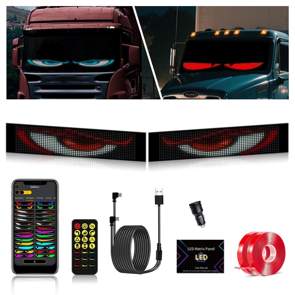 Bluetooth-Enabled Flexible LED Car Display: Rear Window Full-Color Scrolling Screen