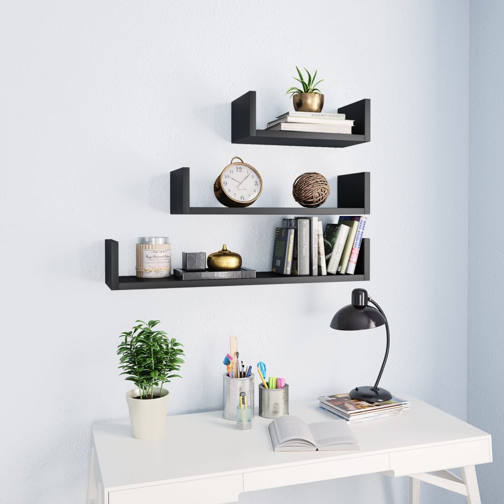 3 Wandregale für den Flur, dekorative Regale für das Wohnzimmer, Wandregale für das Badezimmer, vielseitige Ausstellungsregale, 40 x 10 x 10,5 cm