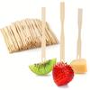 80 Stück Bambus Fruchtspieße Einweg Holzgabeln Dessert Kuchen Obst Vorspeisen Haushalt Hochzeitsparty Restaurant Tischgeschirr