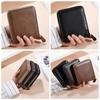 Pu Leather Men's Business Wallets Black Short Billfold Purse Fashion Men's Fold Wallets  Gift