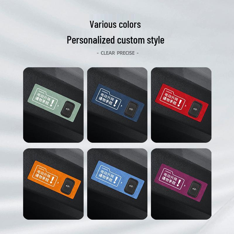 Alcantara Suede Tailgate Reminder Sticker for AITO M9 Interior Decoration