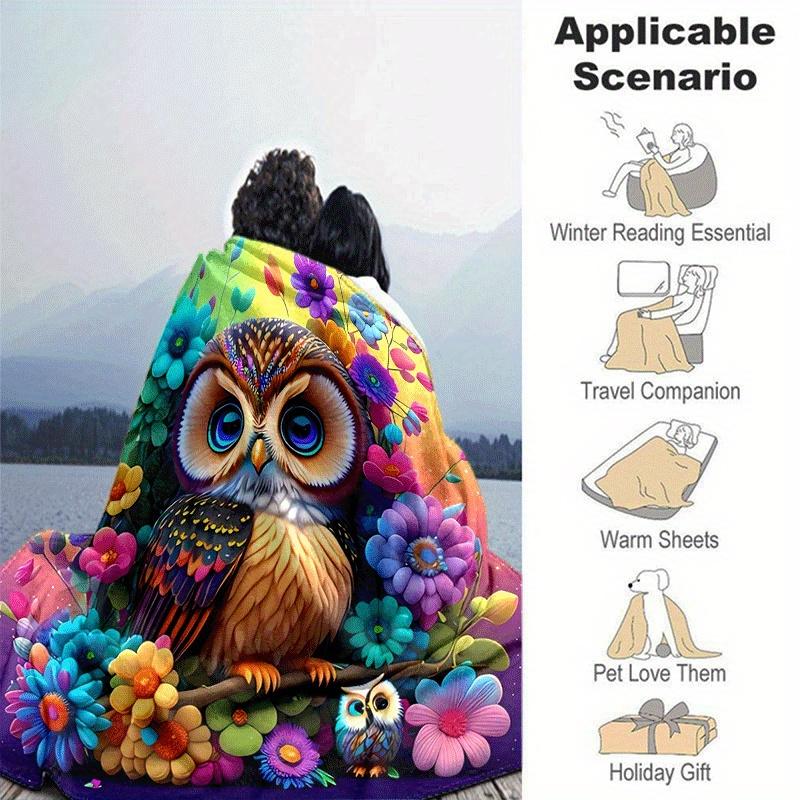 1pc Eagle Printing Lightweight Flannel Blanket, Comfortable and Warm Blanket, for Camping Sofa Bed and Couch Office, In All Seasons