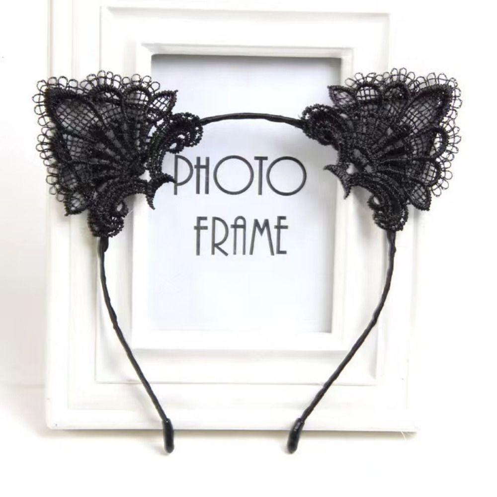 Ears Headband Cat Costume Set Lace Choker Cat Costume Accessories  Party Accessories
