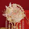 Double-Sided Round Wedding Fan Bridal DIY Kit - Happy Fan for Xiuhe Dress Wedding Gift