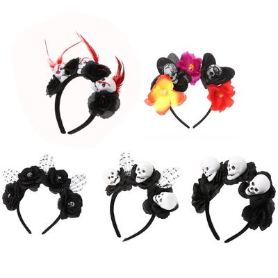 Stylish Halloween Skull Head Headband Women Halloween Gift Supplies