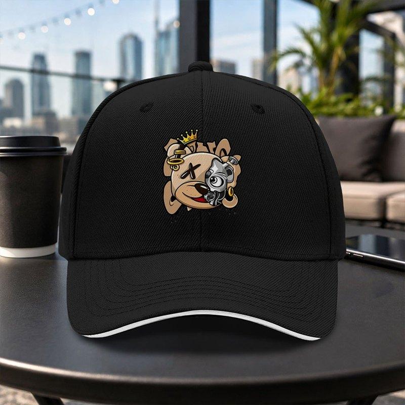 Mechanical Bear Graffiti Baseball Cap Unisex Adjustable Duckbill Cap Casual Lightweight Outdoor Hat Multiple Colors