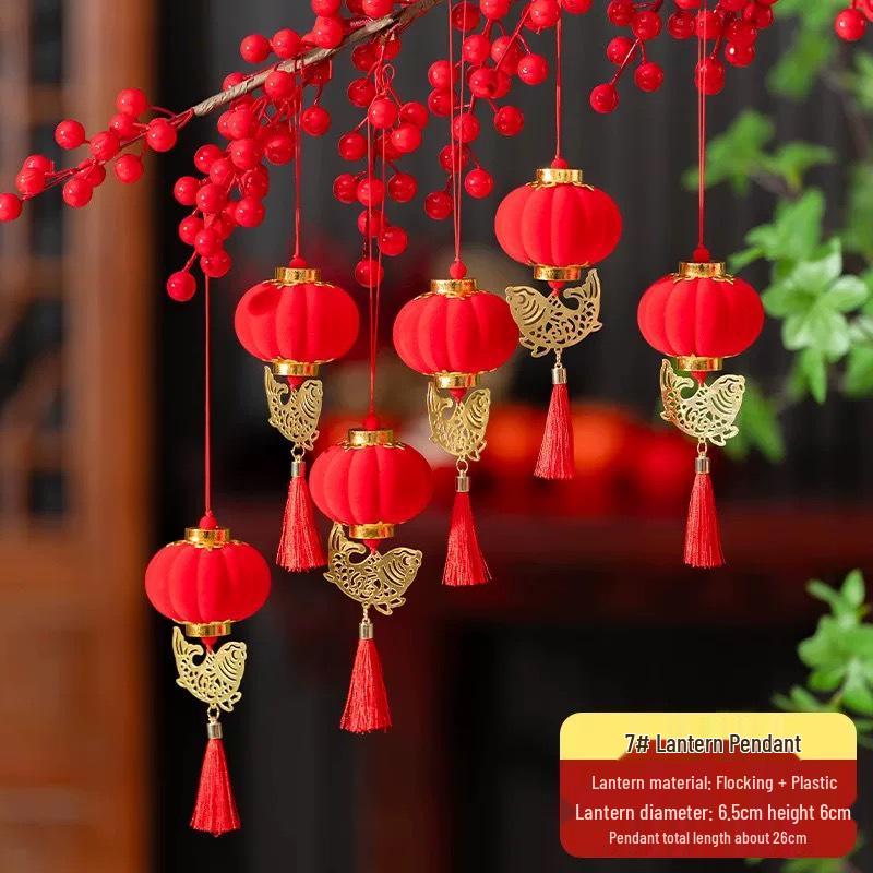 

2025 Year of the Snake Red Lantern Pendant – Festive New Year Decoration for Potted Plants and Outdoor Trees